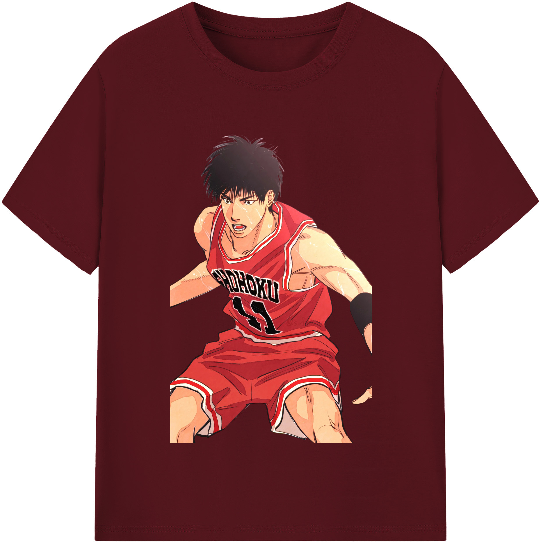 SLAM DUNK／スラムダンク 綿100％半袖Tシャツ（フロントプリント）